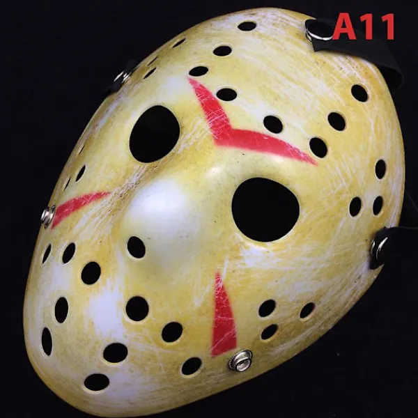 Jason Voorhees Fredagen den 13:e Skräckfilm Hockeymask Läskiga Halloweenmasker> Masker