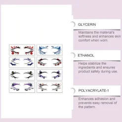 JAYSUING Halloween Ögon Tattoo Dekaler Ögonmakeup Ansiktsdekoration Högtidsfest Temporära Tattoo Dekaler (8 st)> Smink