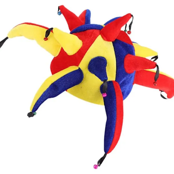 Jesterhatt med bjällror Rolig clownhatt Huvudbonad Flerfärgad Karneval Rolig Halloween-kostym> Huvudbonader