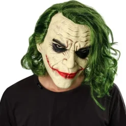 Joker Latex Mask Huvudbonader Joker COS Halloween，Joker Arthur Fleck> Masker