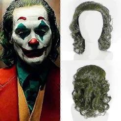 Joker-Film Joaquin Phoenix Arthur Fleck Joker Grön Peruk Cosplay Halloween Party Rollspel Tillbehör Rekvisita> Peruker
