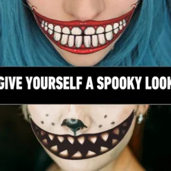Juefish Halloween Tatueringsdekaler Skräckmakeup> Smink