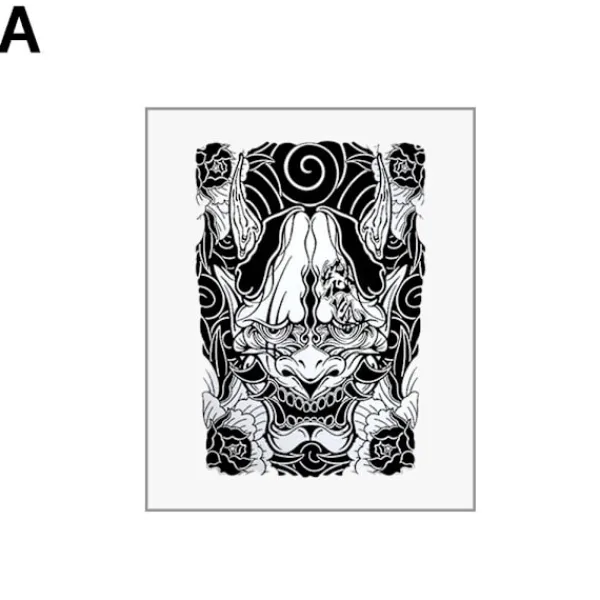 Juice Herb Tattoo Stickers Japansk Gammal Traditionell Manlig Stor Personlig Arm Arm N5n9> Smink