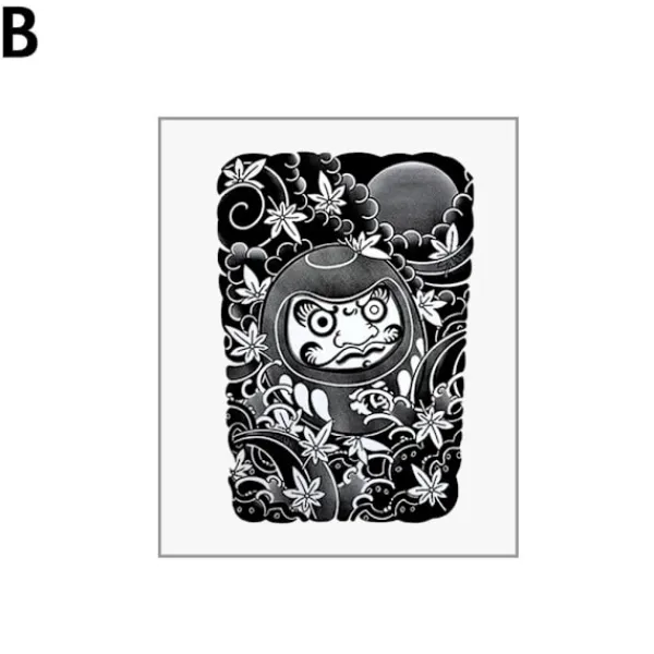 Juice Herb Tattoo Stickers Japansk Gammal Traditionell Manlig Stor Personlig Arm Arm N5n9> Smink