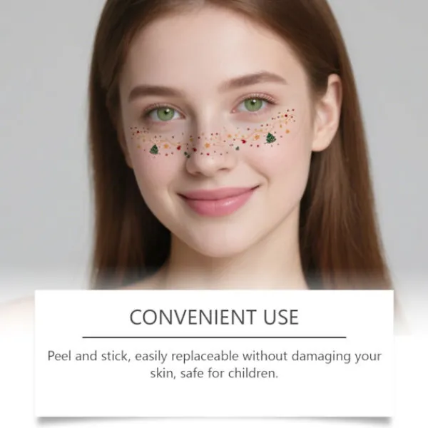 Jul ansiktsdekaler, tillfälliga tatueringar> Smink