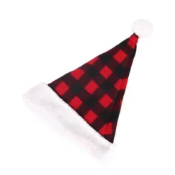 Jul cosplay hatt för vuxna festlig party tomtehatt gyllene sammet> Huvudbonader