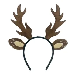 Jul Ren Öron Pannband Kompatibelt med Kvinnor Flicka Halloween Ren Utklädnad Outfit Tillbehör Ren Pannband Ren Svans Ren Näsa Ny Brun Öra Horn | Fyndiq> Tillbehör