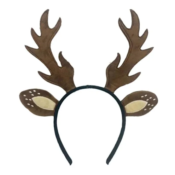 Jul Ren Öron Pannband Kompatibelt med Kvinnor Flicka Halloween Ren Utklädnad Outfit Tillbehör Ren Pannband Ren Svans Ren Näsa Ny Brun Öra Horn | Fyndiq> Tillbehör