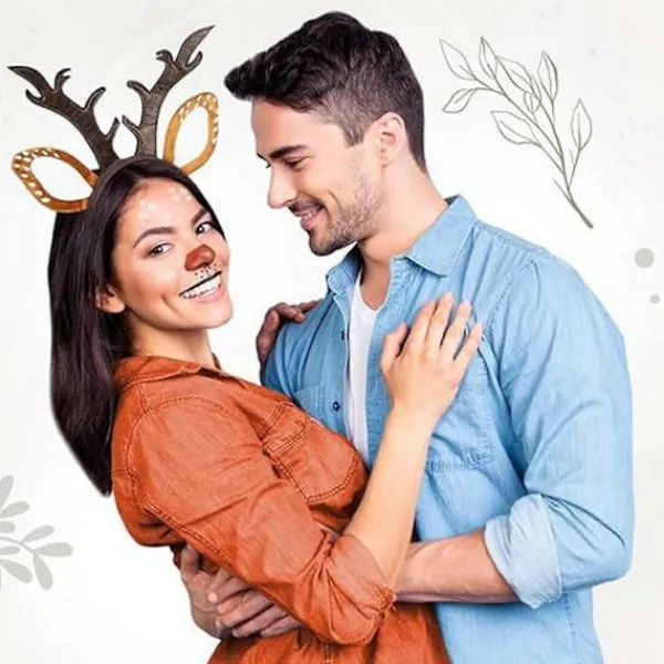 Jul Ren Öron Pannband Kompatibelt med Kvinnor Flicka Halloween Ren Utklädnad Outfit Tillbehör Ren Pannband Ren Svans Ren Näsa> Tillbehör