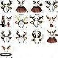 TrueNorth Jul Renhorn Hårband för Kvinnor, Flicka, Halloween Renkostym, Tillbehör, Renhuvudband, Rensvans, Rennäsa Den Bästa Julklappen till Dig><noscript><img width=