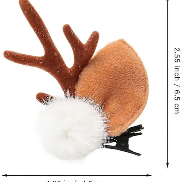 Jul Renhorn Hårband Hårspännen Med Konstgjorda Blommor Flickor Dam Hårband För Halloween Maskeradfest> Huvudbonader