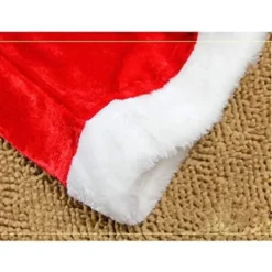 Jul Sammetssjal Kappa Mantel Fru Santa Claus Kappa Morgonrock Halloween Kostym Röd Barnsjal Kids Shawl><noscript><img width=