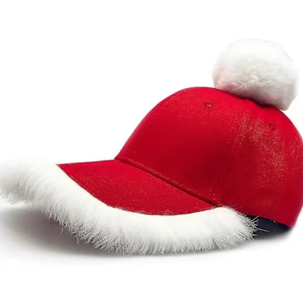 FMYSJ Jul Tomte Basebollkeps! Rolig Julhatt Justerbar Tomtedräkt för Vuxna Barn Män Kvinnor KFC Catering Kock (FMY)> Huvudbonader