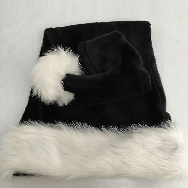Jul Tomte Hatt Plysch Mössa För Vuxen Tjock Fuskpäls Trim Jul Fest Dekor> Huvudbonader
