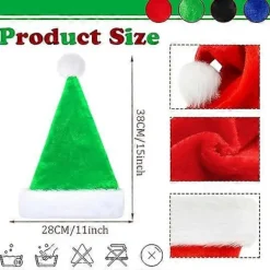 Jul Tomte Hattar Barn Jul Hattar-Lyxiga Tomte Hattar Fader Jul Hattar Plysch Tomte Hatt, Julhelg Hatt Tjockare Tomte Fancy Dress> Huvudbonader
