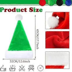 Jul Tomte Hattar Vuxen Jul Hattar-Lyxiga Tomte Hattar Fader Jul Hattar Plysch Tomte Hatt, Julhelg Hatt Tjockare Tomte Fancy Dress> Huvudbonader
