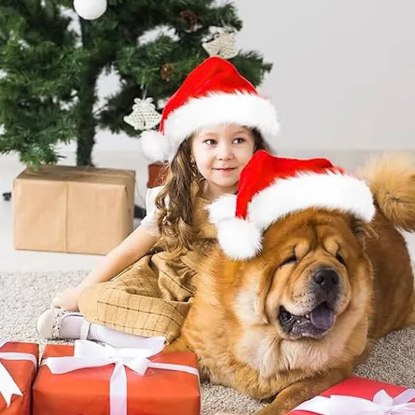 Jul Tomte Hattar Vuxen Jul Hattar-Lyxiga Tomte Hattar Jultomte Hattar Plysch Tomte Hatt, Julhelg Hatt Tjockare Tomte Fancy Dress> Huvudbonader