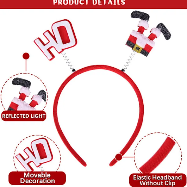 Juldekoration Filt Hårband Barn Huvudspänne Fest Fotorekvisita H> Huvudbonader