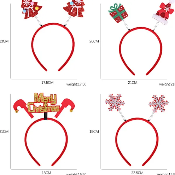 Juldekoration Filt Hårband Barn Huvudspänne Fest Fotorekvisita H> Huvudbonader