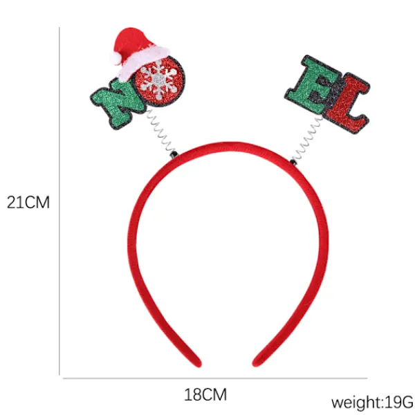 Juldekoration Filt Hårband Barn Huvudspänne Fest Fotorekvisita H> Huvudbonader