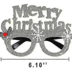 Vett Juldekoration Glasögon, 12 Delar Julglitter Party Glasögon Ram A><noscript><img width=