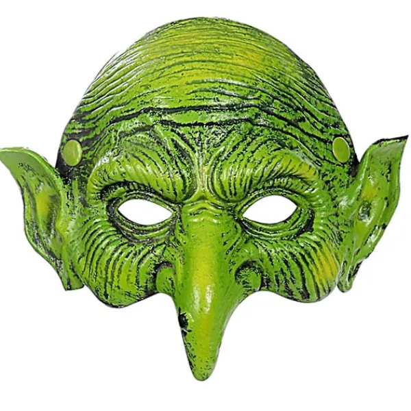 unbranded Juldekorationer Halloween 3d Halv ansiktshäxa Mask Pu-skum Realistisk Cosplay Mask Rekvvisita Fest> Masker