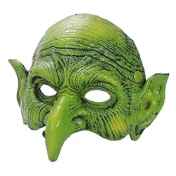 unbranded Juldekorationer Halloween 3d Halv ansiktshäxa Mask Pu-skum Realistisk Cosplay Mask Rekvvisita Fest><noscript><img width=