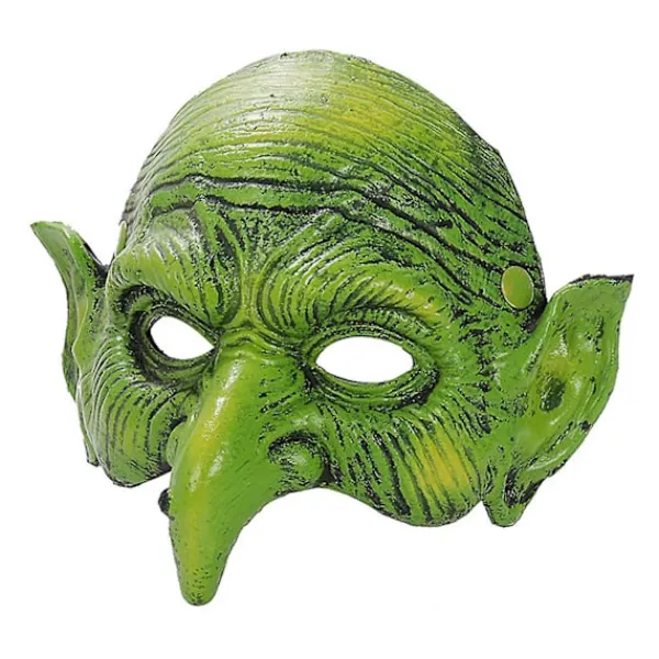 unbranded Juldekorationer Halloween 3d Halv ansiktshäxa Mask Pu-skum Realistisk Cosplay Mask Rekvvisita Fest> Masker