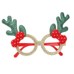 Juldekorationer paljettglasögon Julgran gubbe plastglasögon ram vuxna barn utklädnad julglasögon (snögubbe)><noscript><img width=