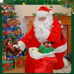 Juldekorationer Tomteluvor och skägg Julmössa Set Familjefest Presenter Snygg nyhet Kostymklänning för vuxna Tonåringar Barn Barn><noscript><img width=