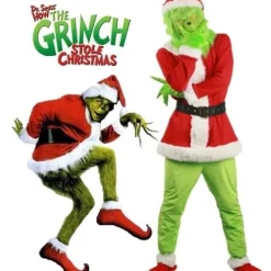 Juldräkt, barndräkt, stort monster, grönt monster, Grinch-festdräkt, barn 150 cm><noscript><img width=