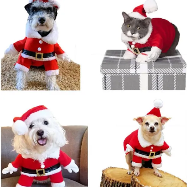 GGNO Juldräkt för hundar, Santa Claus-dräkt med kappa> Dräkter