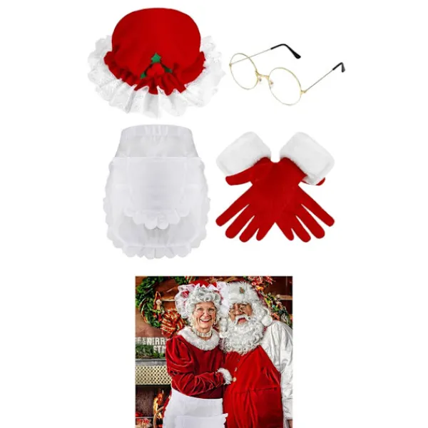 unbranded Julfröken Förkläde Halvkroppsdräkt Återanvändbar Rollspelsdräkt> Tillbehör