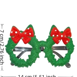 Julglasögon, 12 stycken julpartyglasögon, julfotorekvisita, kreativa juldekorationer, lämpliga för barn> Tillbehör