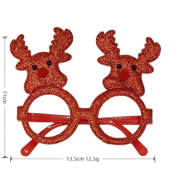 Julglasögon, 12 stycken julpartyglasögon, julfotorekvisita, kreativa juldekorationer, lämpliga för barn> Tillbehör