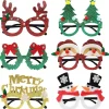 Julglasögon, 6-pack roliga julglasögon, roliga julglasögonbågar, glitter julpartyglasögon, nyhet för barn och [HK]> Tillbehör
