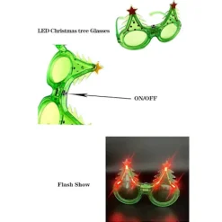Julglasögon Party Tillbehör Älg Glasögon Blinkande Glasögon för Party Club[HK] 3><noscript><img width=