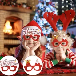 KOOLYOU Julglasögon,12 st Julfest Glasögon Kreativ Rolig Dräkt Glasögon Nyhet Julfest Glasögon För Barn Vuxna Gott Nytt Ye><noscript><img width=