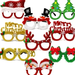 Julglitterfestglasögon, Ögonbryn (9 st)> Tillbehör