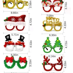 Julglitterfestglasögon, Ögonbryn (9 st)> Tillbehör