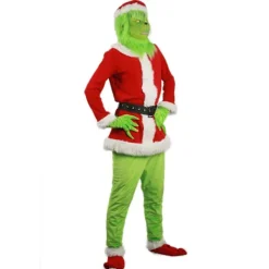 Julgransfest cosplay Grinch kostym mask barn/vuxna[YDE] 100cm><noscript><img width=