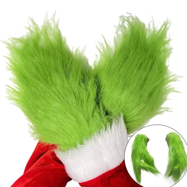 Julgrinch Plyschhandskar Cosplay Kostymrekvisita Barnpresent> Tillbehör