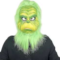 Julgrön Tomte Latexmask Universal Storlek Halloween Cosplay Kostym_Kvalitetsgåvor><noscript><img width=