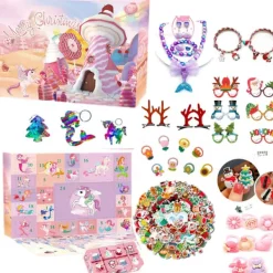 Jul-Halloween Kalender Nedräkning Enhörning Blind Box Ornament Flickor Semester Present Leksaker><noscript><img width=