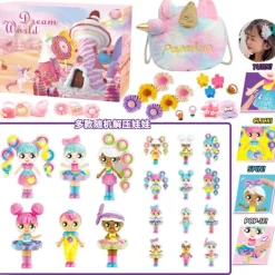 Jul-Halloween Kalender Nedräkning Enhörning Blind Box Ornament Flickor Semester Present Leksaker><noscript><img width=