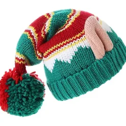 Julhatt Elegant Stickad Varmhållande Rolig Mössa> Huvudbonader