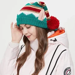 Julhatt Elegant Stickad Varmhållande Rolig Mössa><noscript><img width=