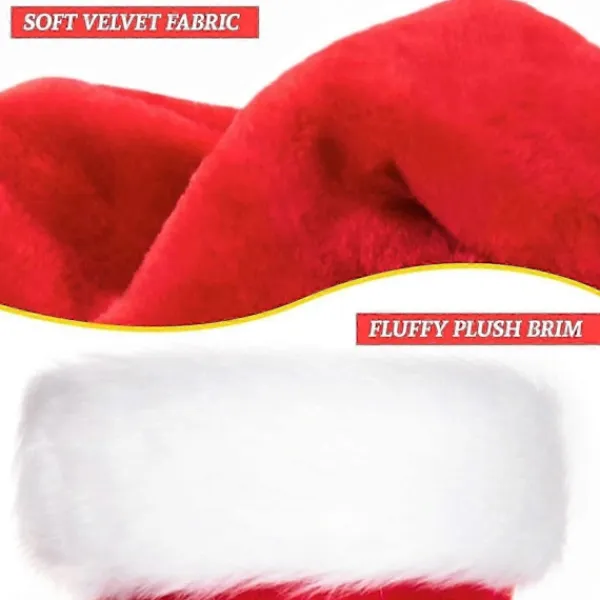 Julhatt för vuxna med tofs och brätte> Huvudbonader