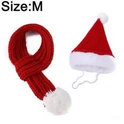 Julhatt, halsduk och kostym för husdjur, katter och hundar, M, festlig> Dräkter