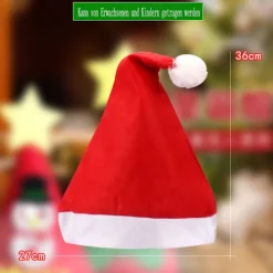 Julhatt, julhatt, julhatt för vuxna, mjuk plysch julhatt, klassisk julhatt, julhatt för vuxna, julhatt.> Huvudbonader